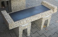 Venkovní lavičky, betonové sedáky